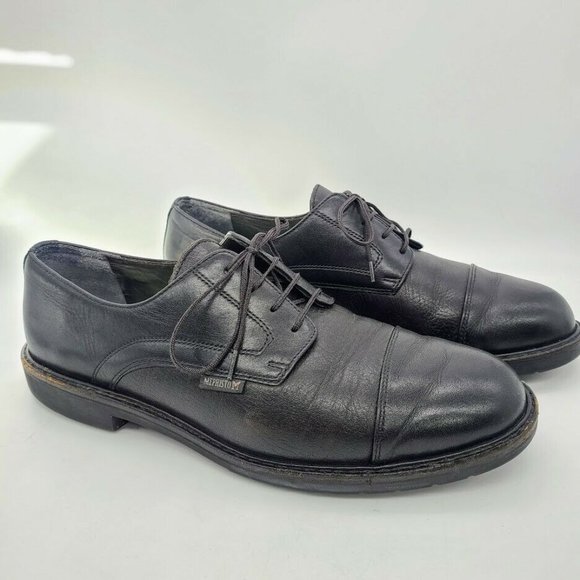 MEPHISTO Air-Relax Black Leather Cap Toe Shoes Shock Absorber Size Men\'s US 10.5 main image 7